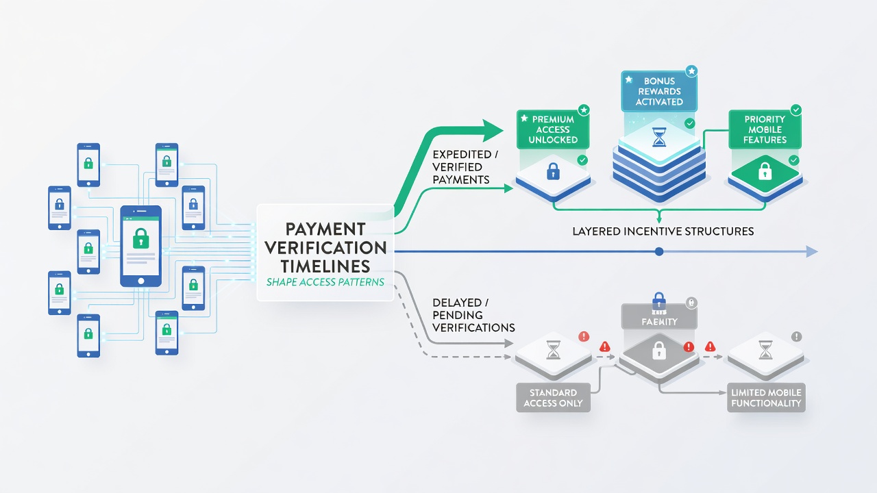 Dashboard view of mobile gaming rewards with verification timeline indicators