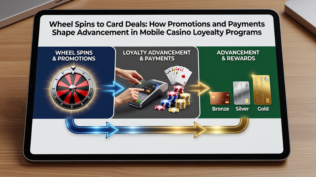 Loyalty dashboard displaying tier progression from slot spins to poker and blackjack tables